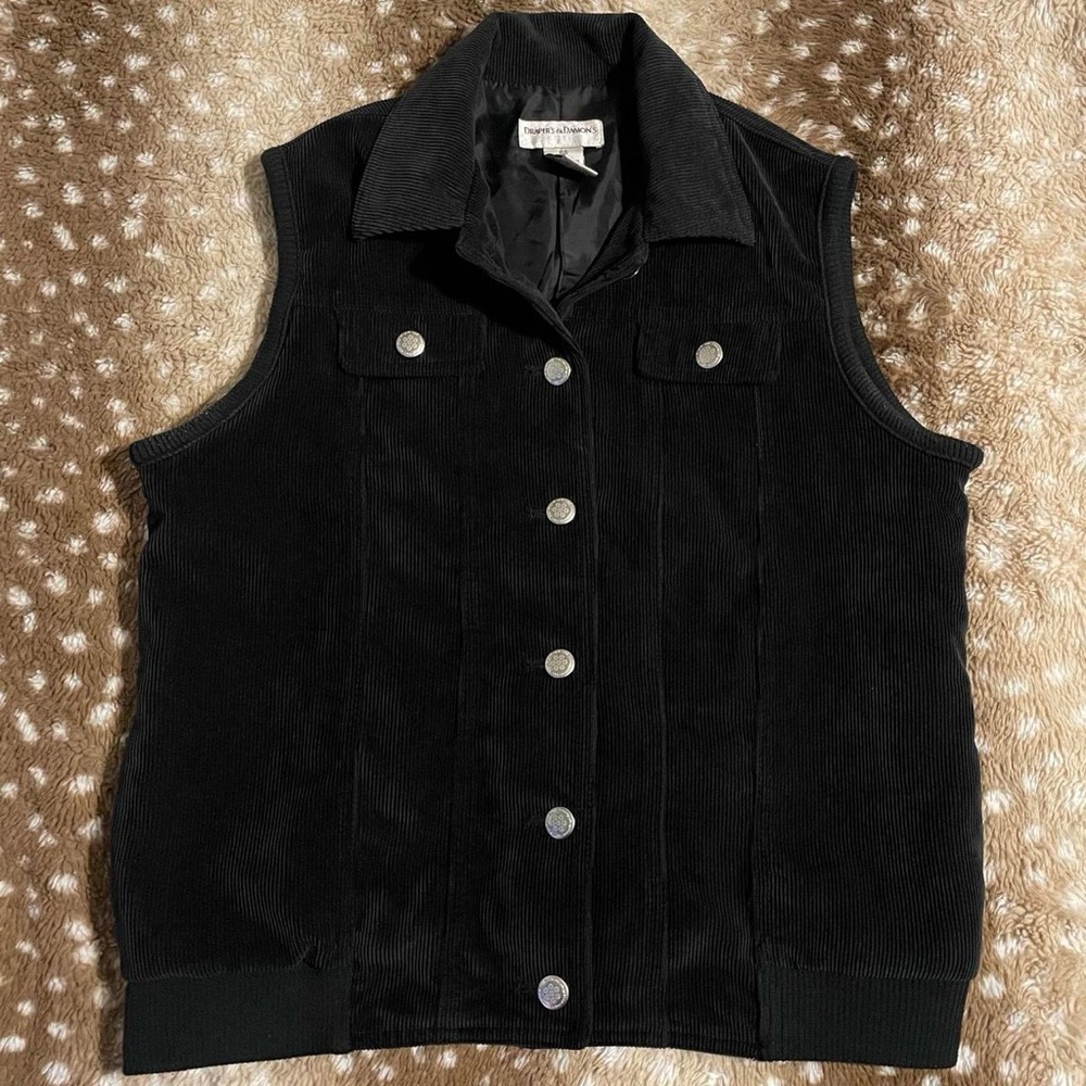 Draper’s & Damon’s Black Corduroy Vest